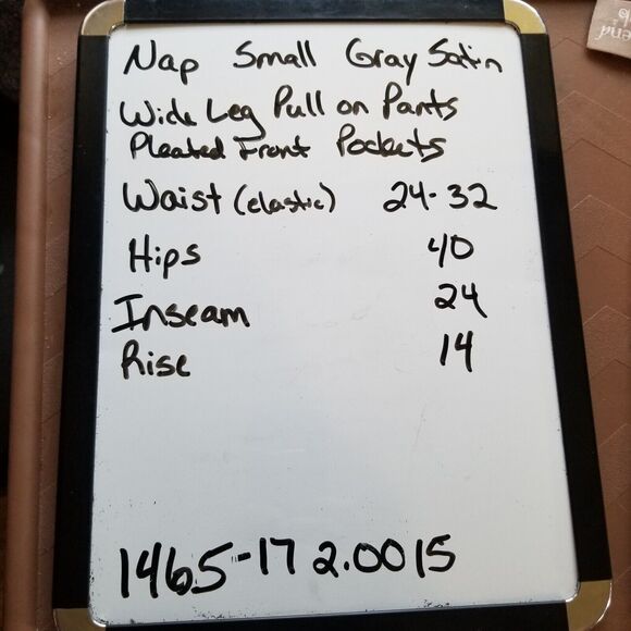 Nap Take A Nap Womens S Pull On Wide Leg Cropped Gray Leisure Pants Satin NEW - Picture 10 of 10